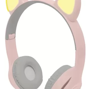 Audífonos Bluetooth Inalámbricos para Niños Luz LED Catto Rosa | PERFECT CHOICE
