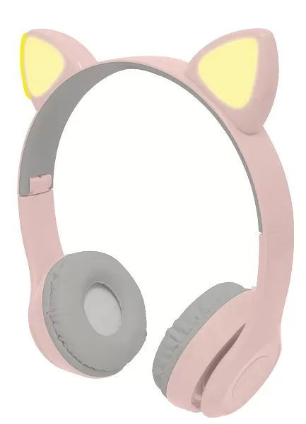 Audífonos Bluetooth Inalámbricos para Niños Luz LED Catto Rosa | PERFECT CHOICE