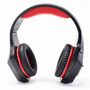 HEADSET GAMING OVER-EAR NBHG DRAGON LED ALAMBRICO DIADEMA FLEXIBLE CON VIBRACION MICROFONO 3.5MM USB PC CONSOLAS CELULAR C/ADAPTADOR ROJO
