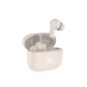 AUDIFONOS IN-EAR NTWS-103 BLUETOOTH 5.3 TWS SUPER BASS MANOS LIBRES HASTA 5 HRS DE DURACIÓN, 4 INDICADORES DE CARGA EN DOCK, BEIGE