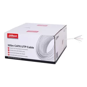 Bobina de cable UTP 100% cobre / Categoria 6 / Color blanco / Interior / 305 Metros / Redes / Video NB