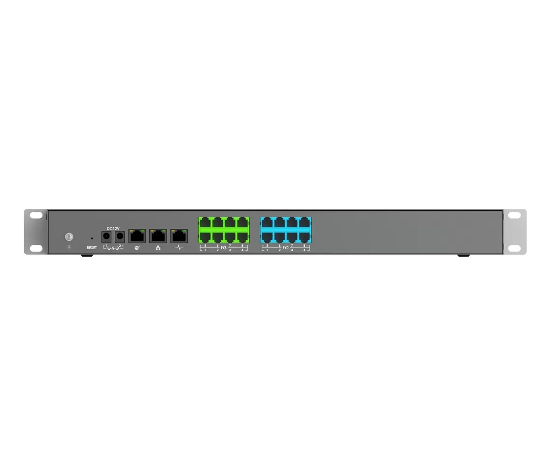 Conmutador IP para hasta 1500 usuarios y 150 llamadas simultaneas, 8 FXS, 8FXO, Solo Audio, WAVE, GDMS