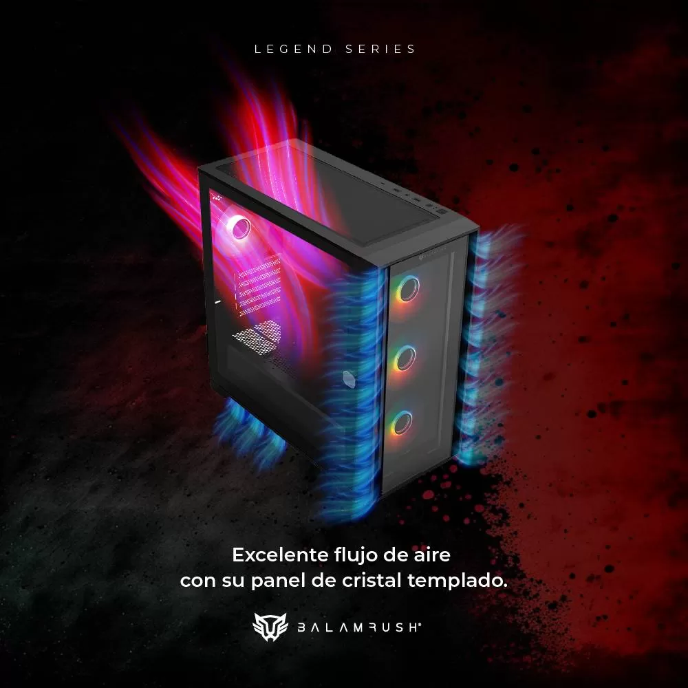 Gabinete Gamer Mini Torre Carbono Twin Mate 6000 Legend Series - Imagen 2