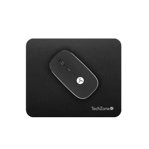 Mouse SLIVEBLACK recargable negro con nano receptor tipoC y USB A, mousepad incluido, TECHZONE, TZACMOI30, DPI: 1000, 1200, 1600