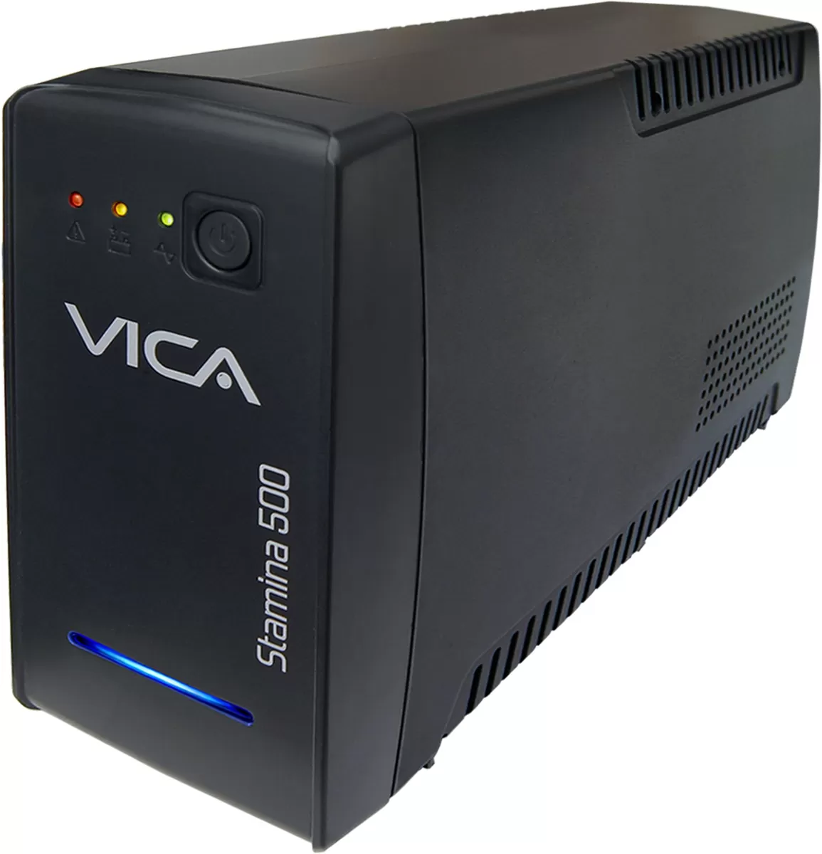 No break interactivo STAMINA 500, 500VA/300W, entrada 127VCA 60Hz, salida 120 VCA, 4 tomas reguladas y respaldadas/ 4 con supresor, Indicadores LED