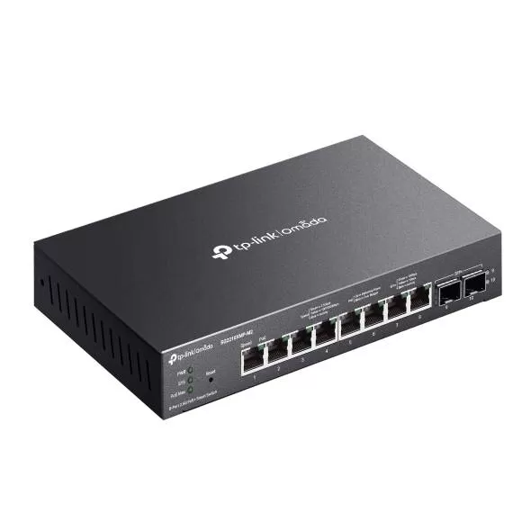 Conmutador inteligente Omada de 8 puertos 2.5GBASE-T y 2 puertos 10GE SFP+ con 8 puertos PoE+